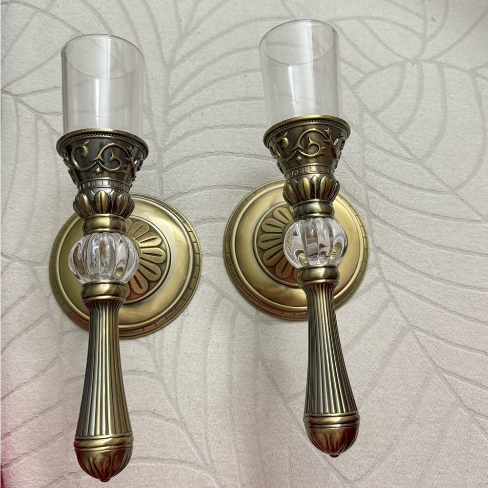 PartyLite Wall Sconce Set/ Vintage wall candle holders